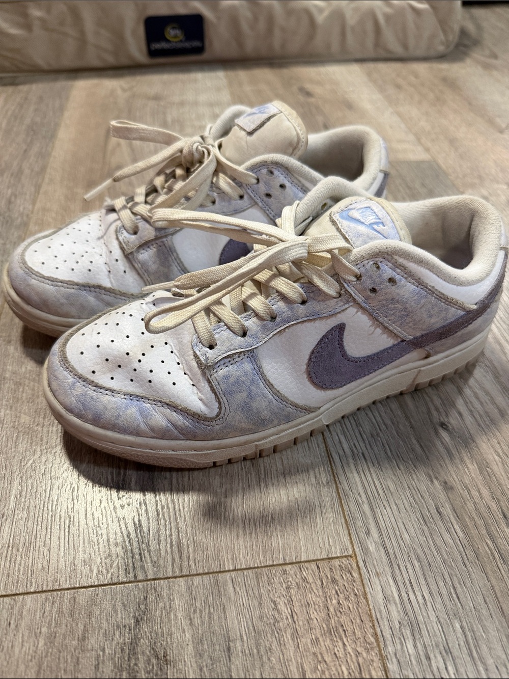 Nike Women's Low-Top Sneakers in Lavender and Creamy White